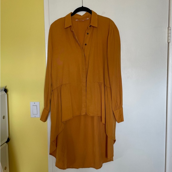 Zara Mustard Yellow Blouse Size Small - Picture 3 of 6